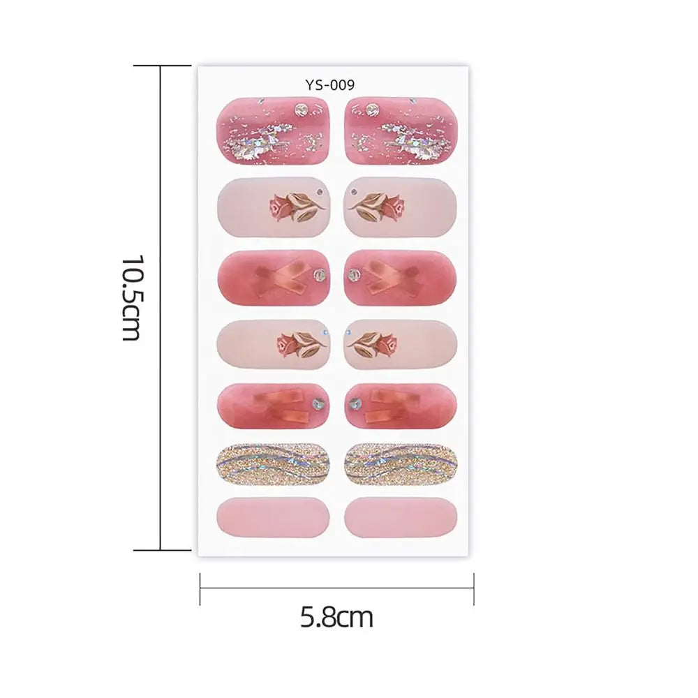 14 Strips Semi Cured Gel Nail Stickers