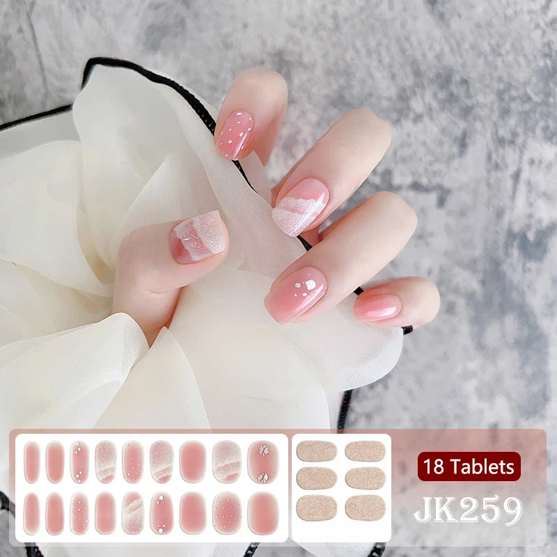 24Tips/Sheet Multicolor UV Semi-Cured Gel Nail Patch