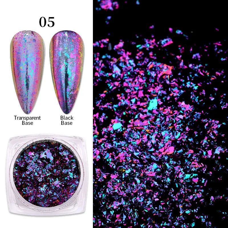 1Box Chameleon Nail Flakes Net2-3g