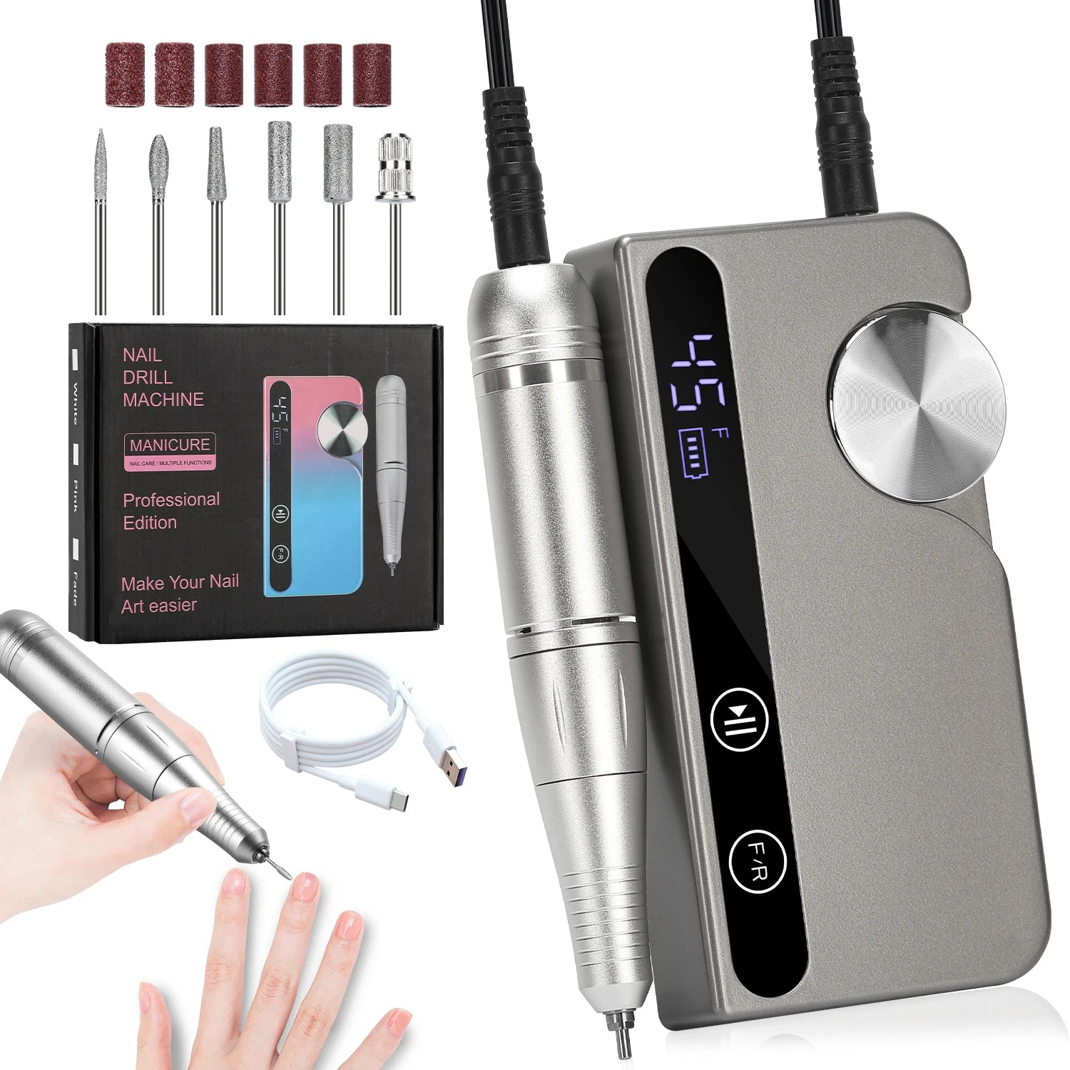 45000RPM Nail Drill Machine