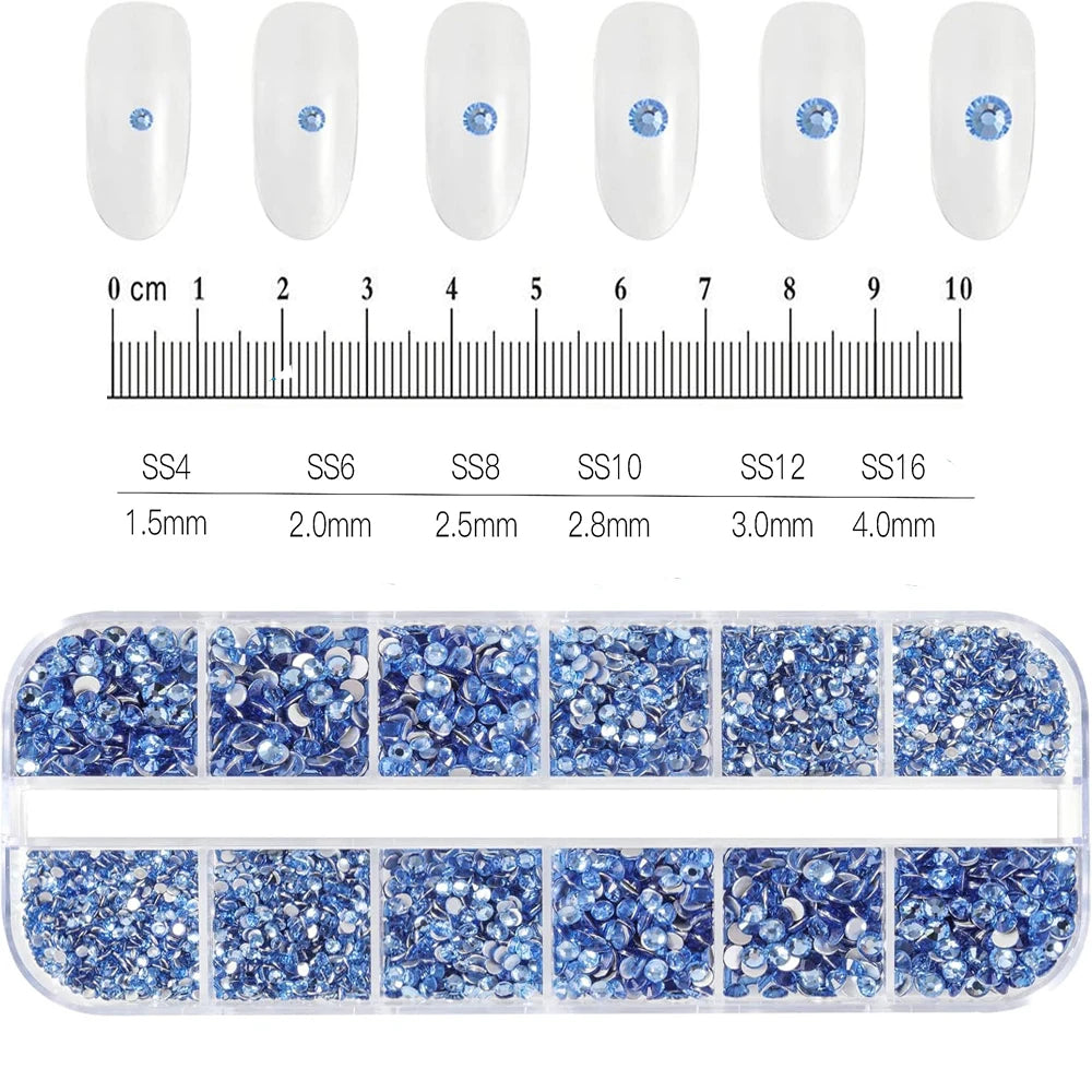 100/50cm Long Luxury Crystal Chain Nail
