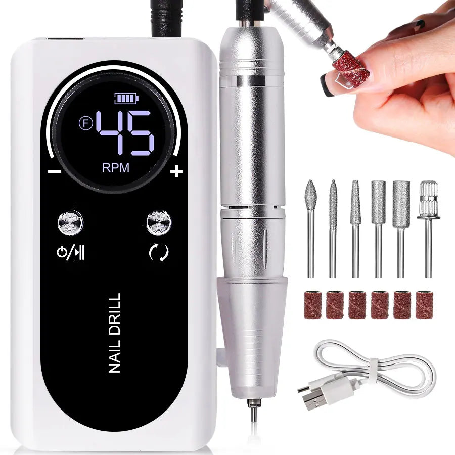 Rechargeable Nail Drill Machine with LCD