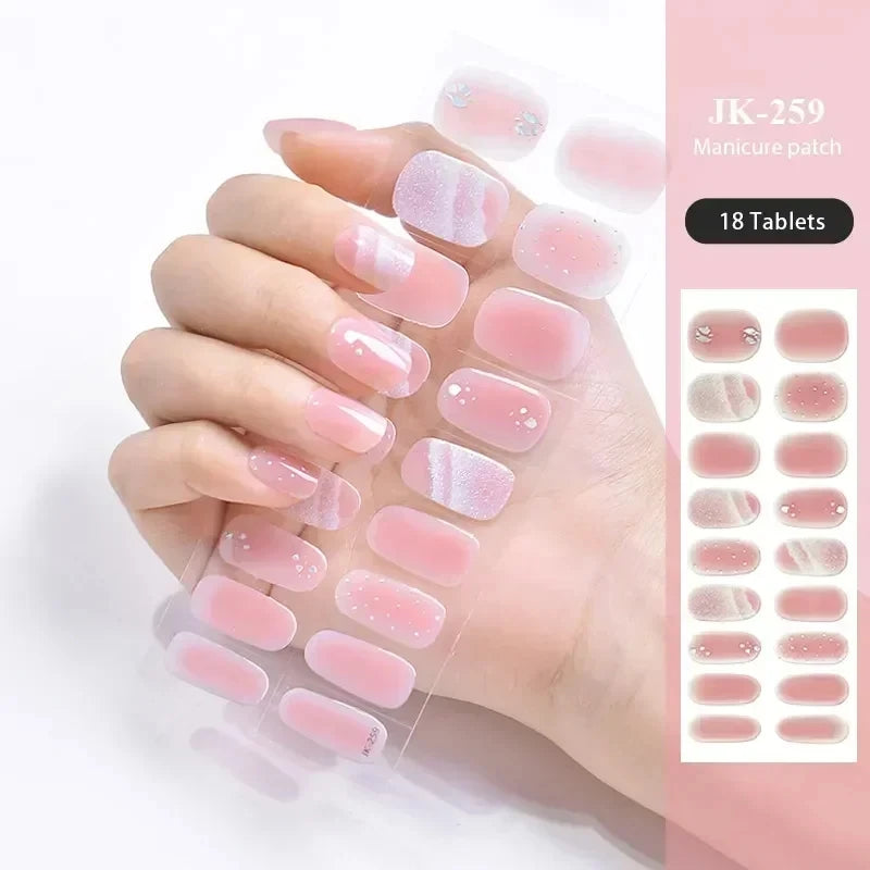 24Tips/Sheet Multicolor UV Semi-Cured Gel Nail Patch