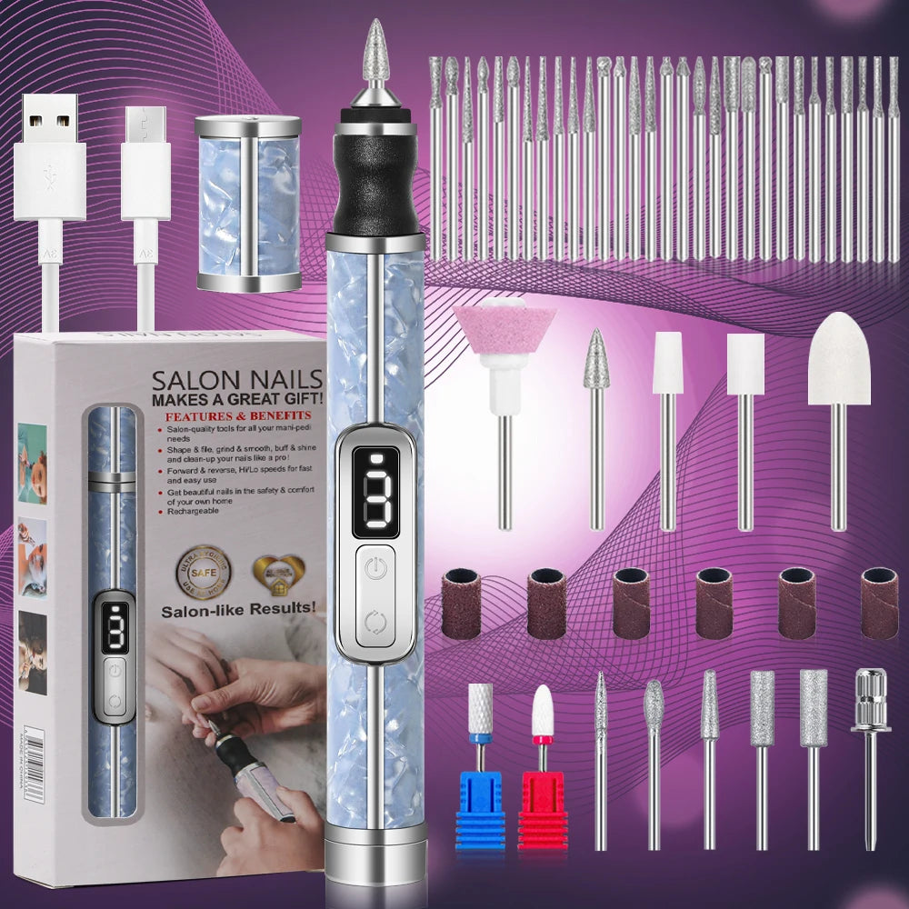 Electric Nail Drill Set Portable