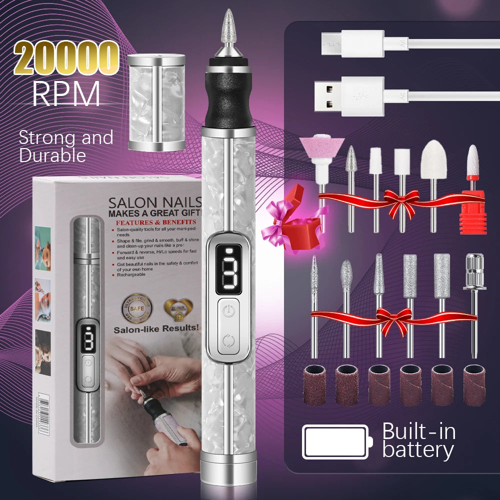 Electric Nail Drill Set Portable