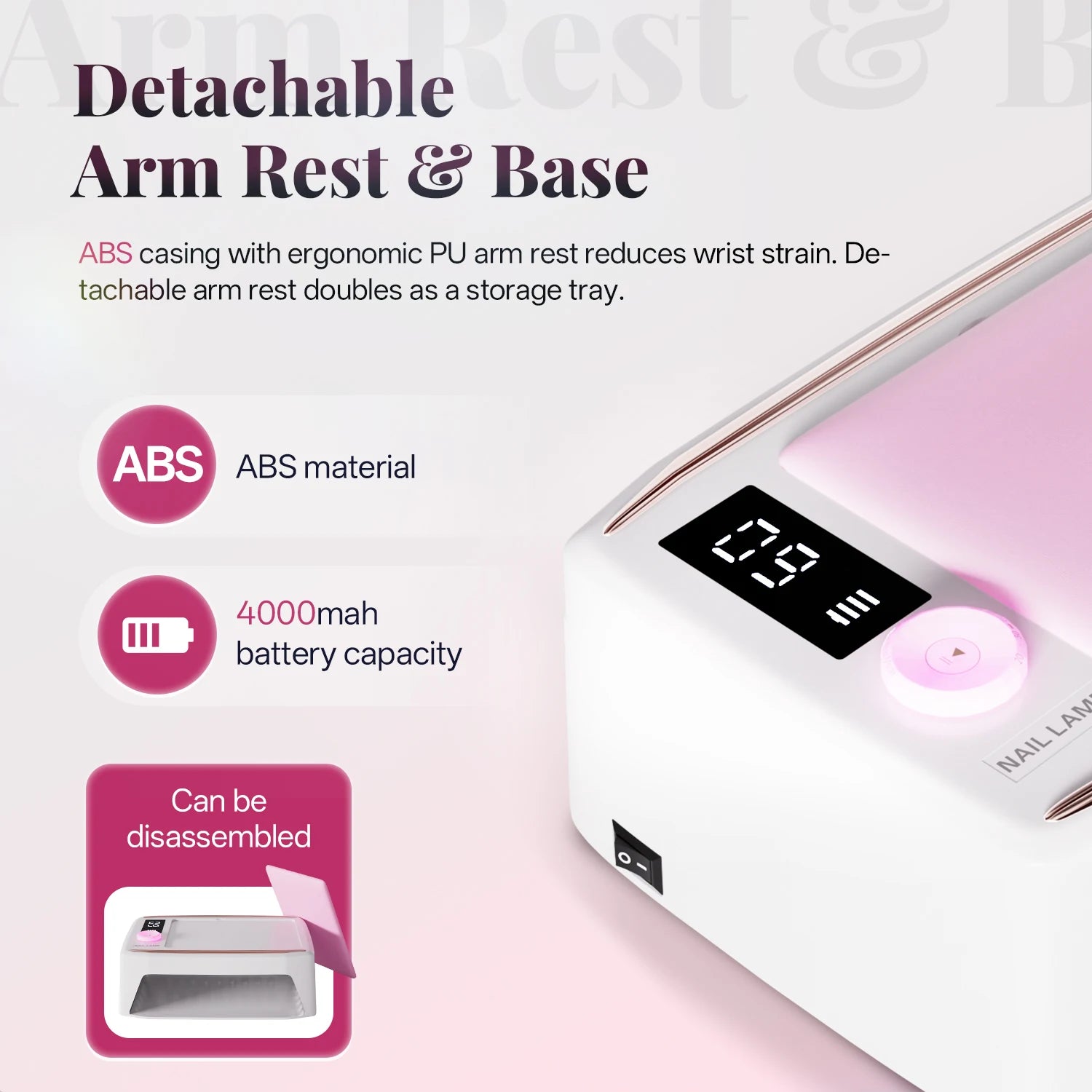 2025 New Powerful Nail Art Lamp Hand Pillow Light