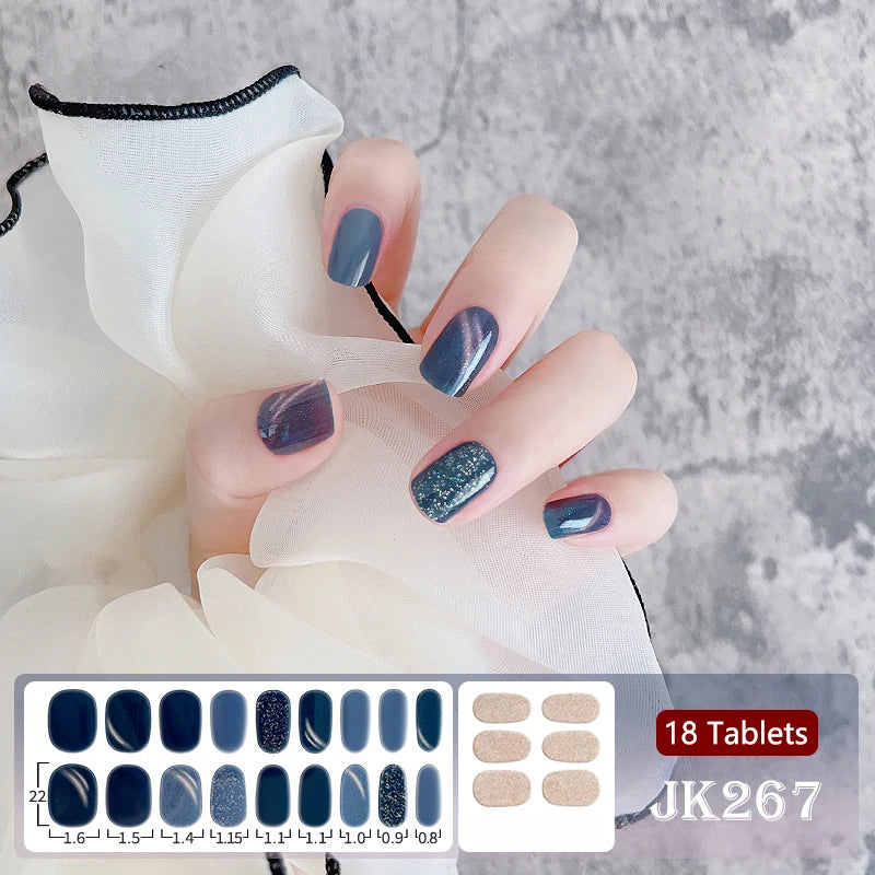 24Tips/Sheet Multicolor UV Semi-Cured Gel Nail Patch