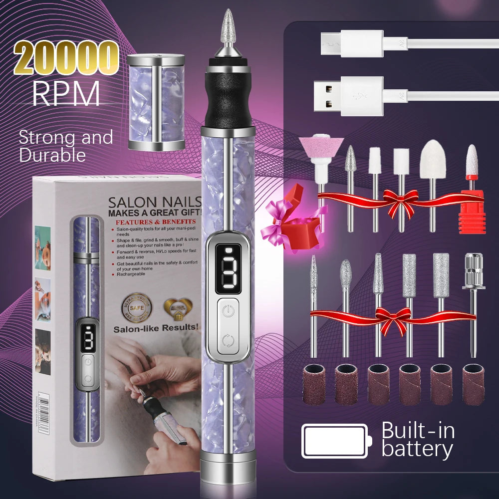 Electric Nail Drill Set Portable