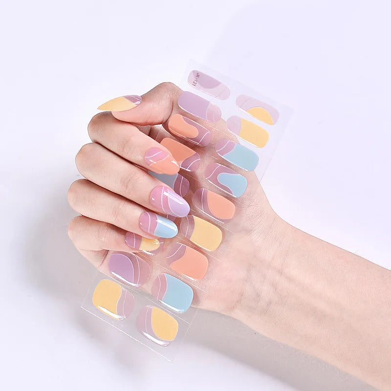 Semi-Cured Gel Nail Stickers Simple