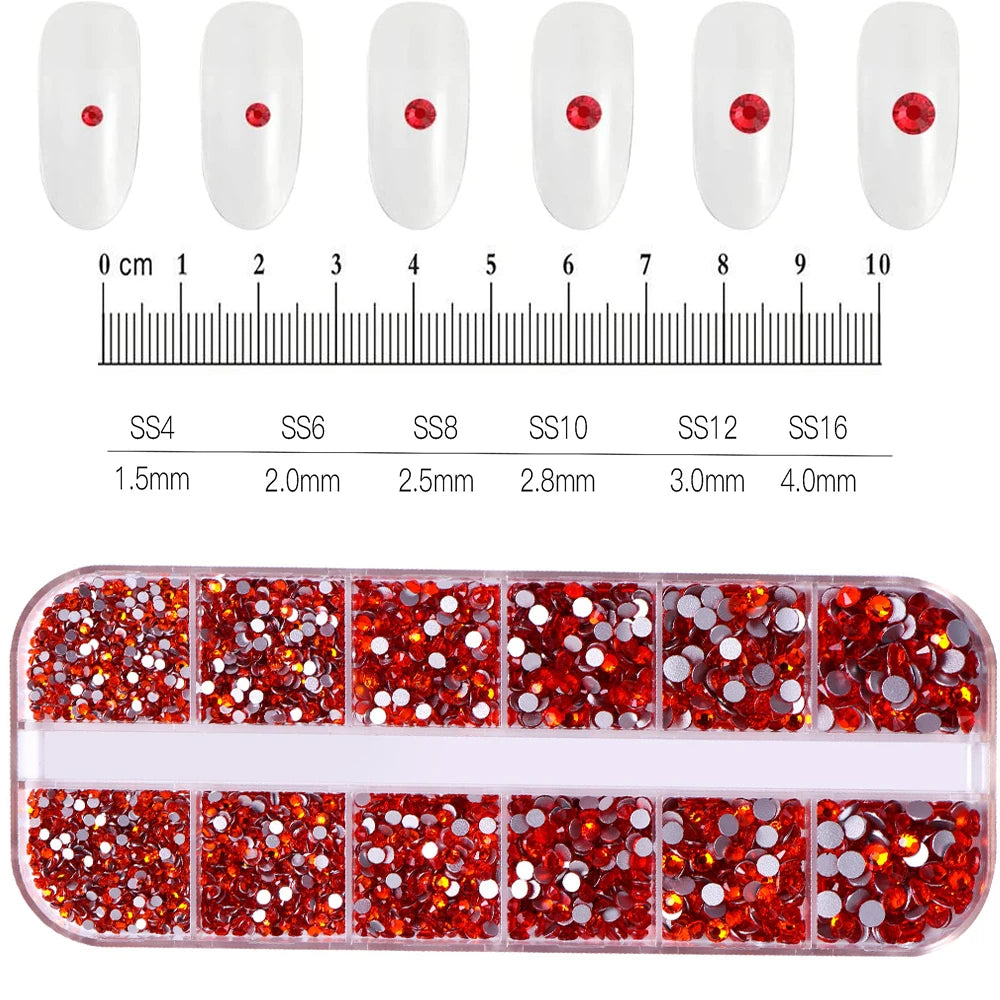 100/50cm Long Luxury Crystal Chain Nail