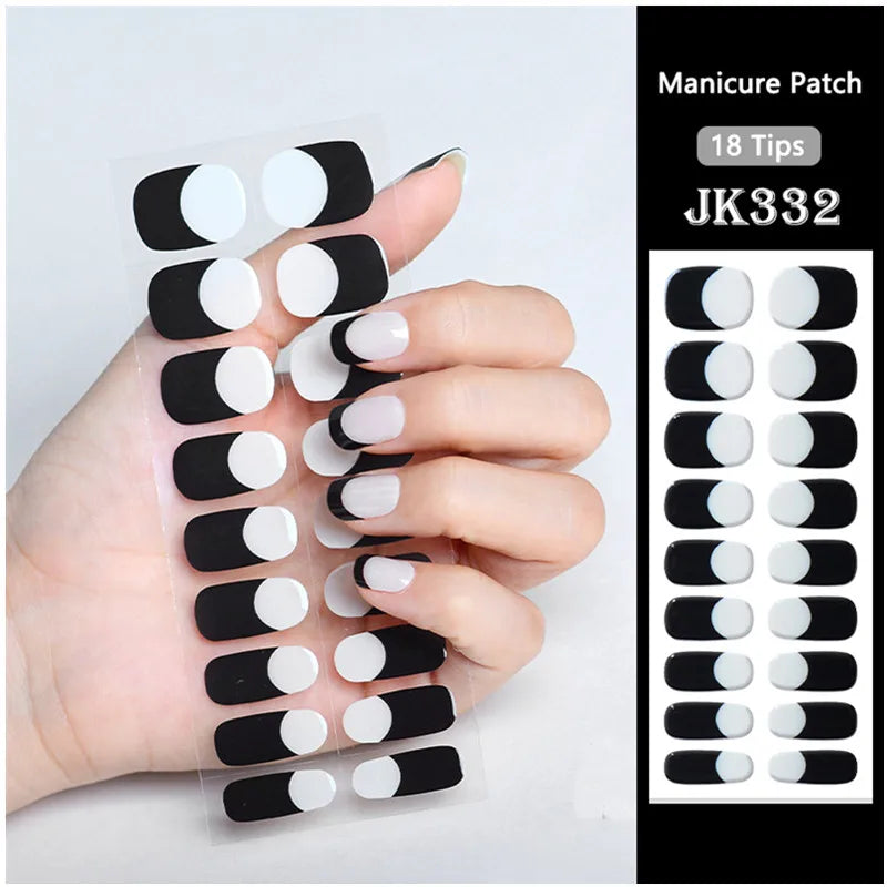 24Tips/Sheet Multicolor UV Semi-Cured Gel Nail Patch