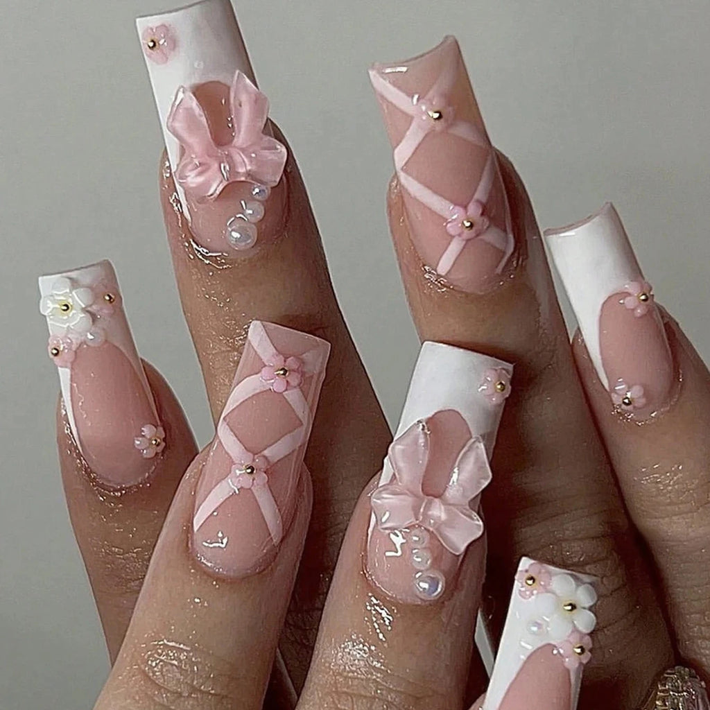 24pcs Ballet Fake Nails