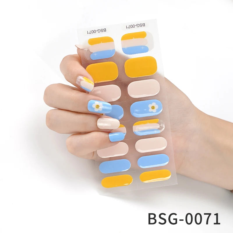 Semi-Cured Gel Nail Stickers Simple