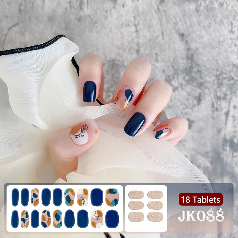 24Tips/Sheet Multicolor UV Semi-Cured Gel Nail Patch