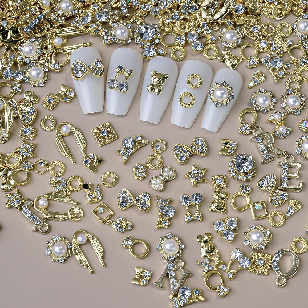 50Pcs 3D Mixed Random Luxury Nail