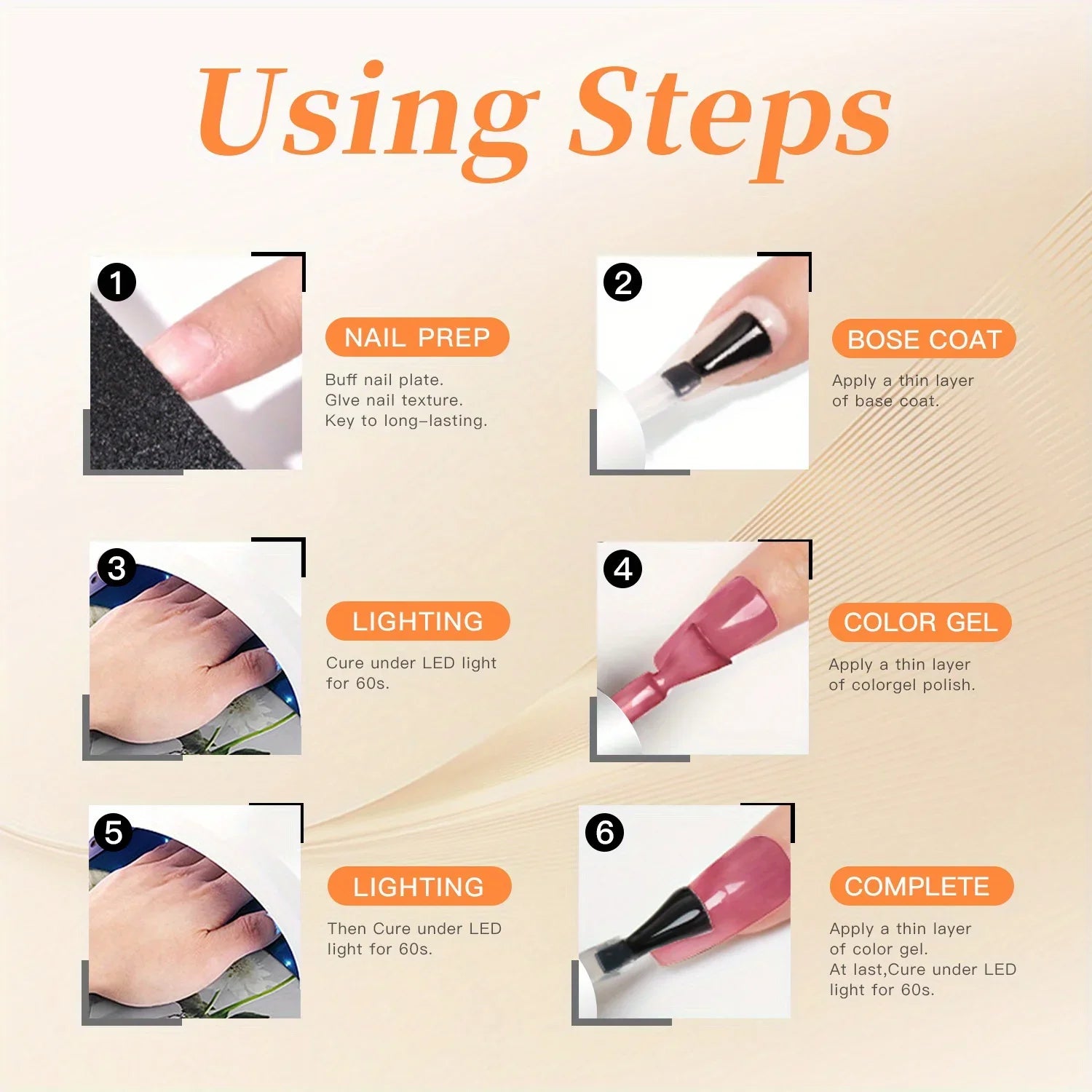 6pcs 8ml Cat Eye Gel Nail Polish Set