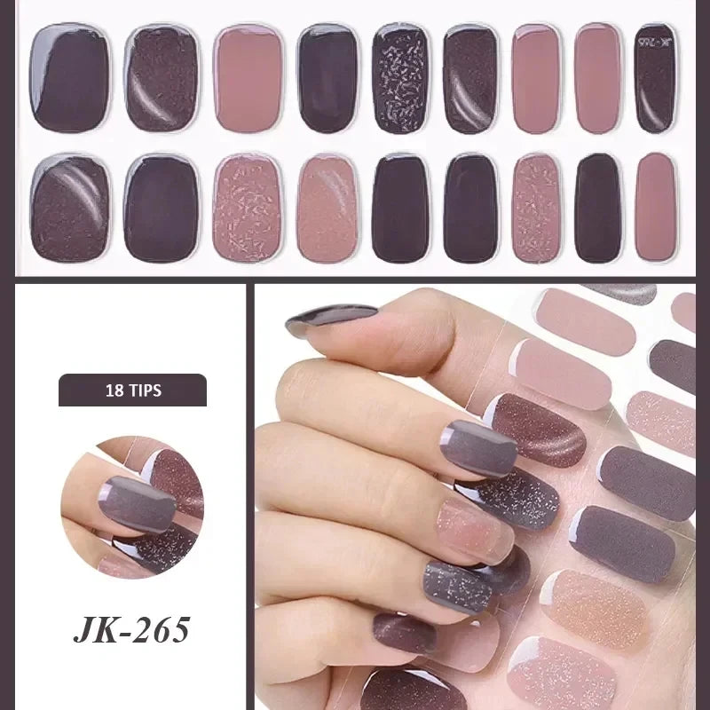 24Tips/Sheet Multicolor UV Semi-Cured Gel Nail Patch