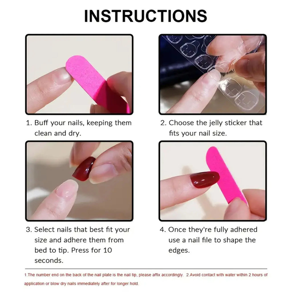 10pcsHandmade Press on Nails Blue