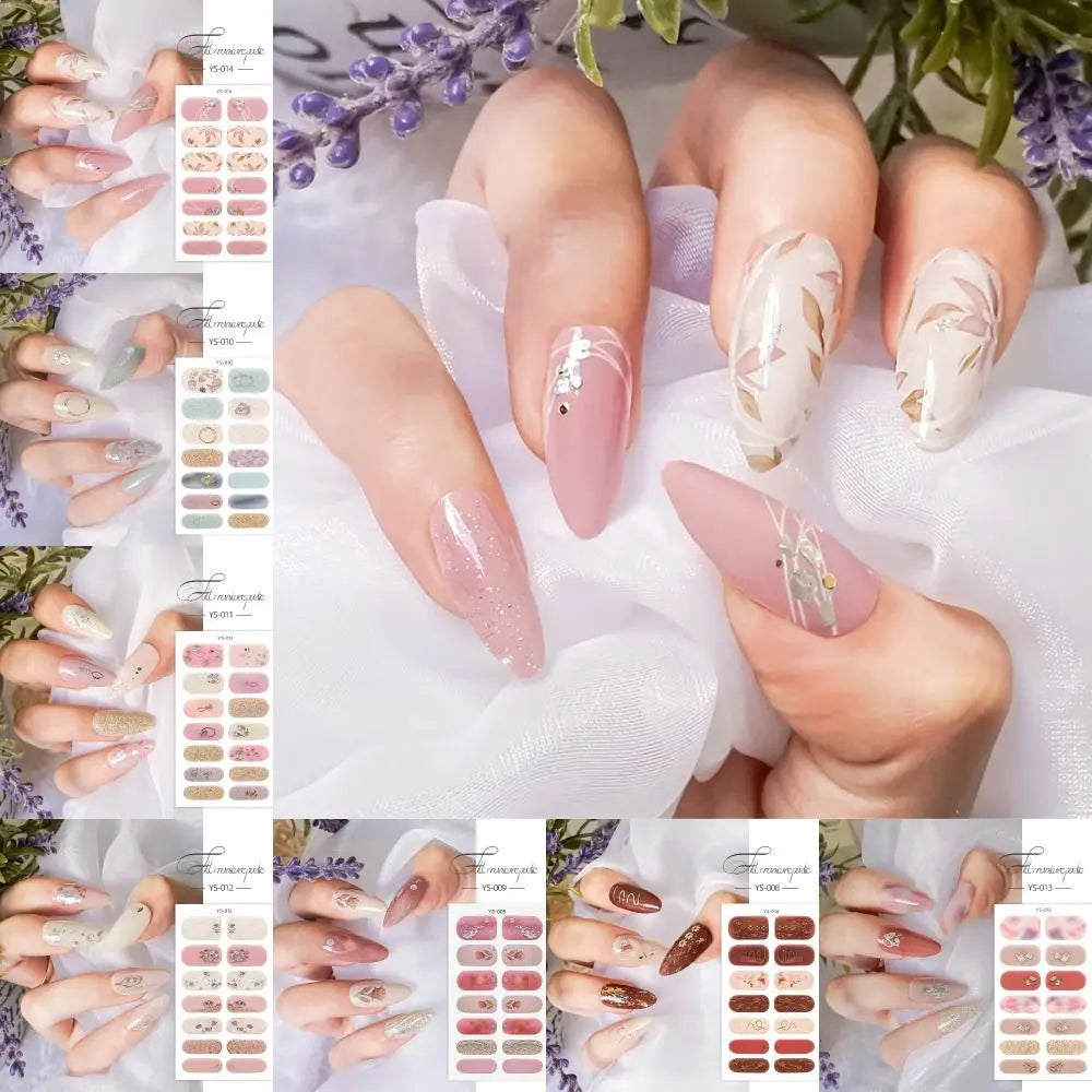 14 Strips Semi Cured Gel Nail Stickers