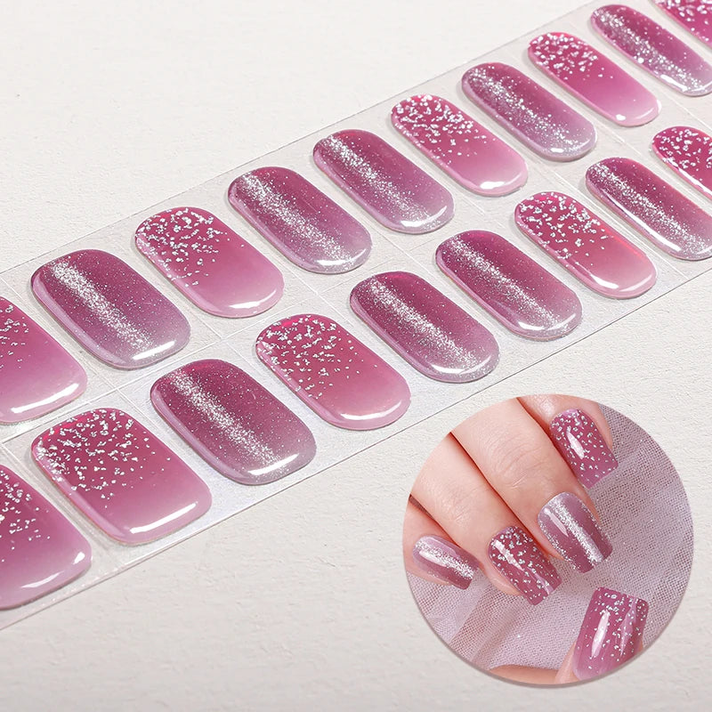 Glitter Cat Eyes UV-Free Gel Nail Sticker