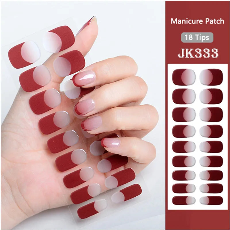 24Tips/Sheet Multicolor UV Semi-Cured Gel Nail Patch