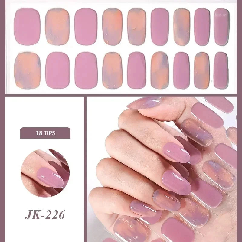 24Tips/Sheet Multicolor UV Semi-Cured Gel Nail Patch