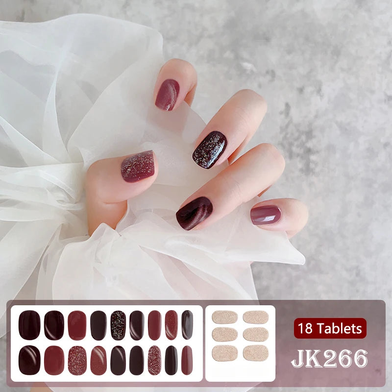 24Tips/Sheet Multicolor UV Semi-Cured Gel Nail Patch