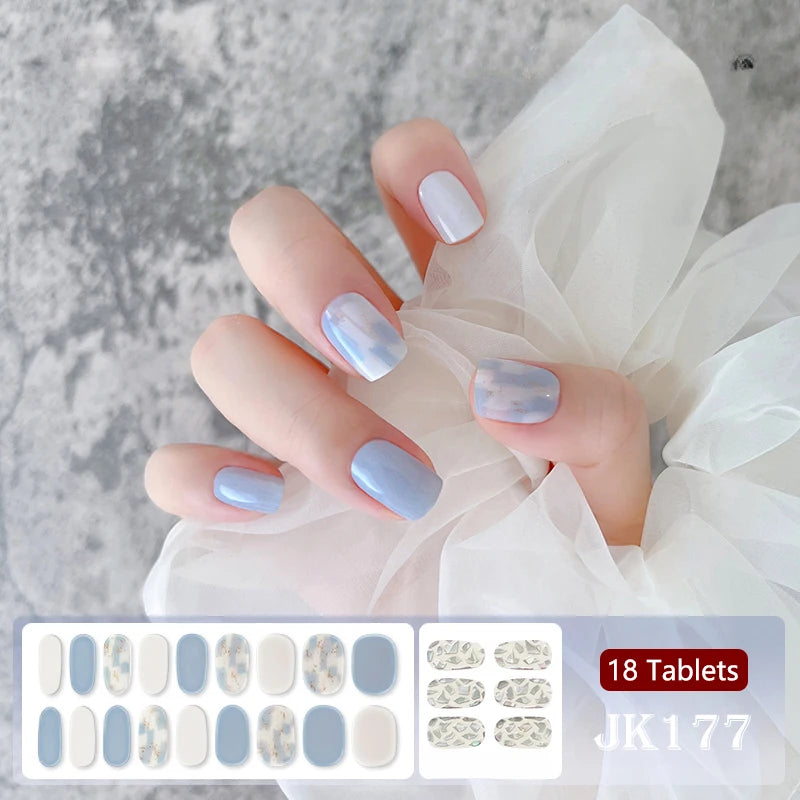 24Tips/Sheet Multicolor UV Semi-Cured Gel Nail Patch