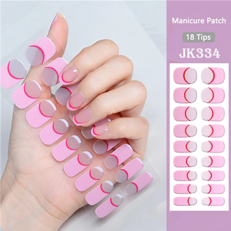 24Tips/Sheet Multicolor UV Semi-Cured Gel Nail Patch