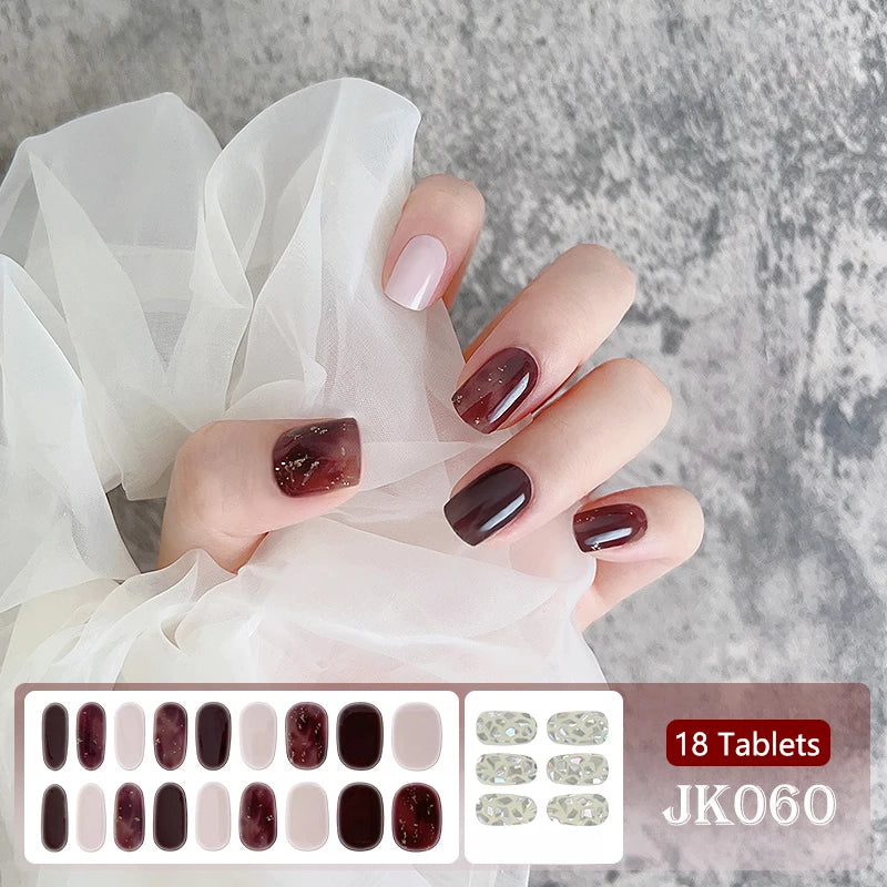 24Tips/Sheet Multicolor UV Semi-Cured Gel Nail Patch