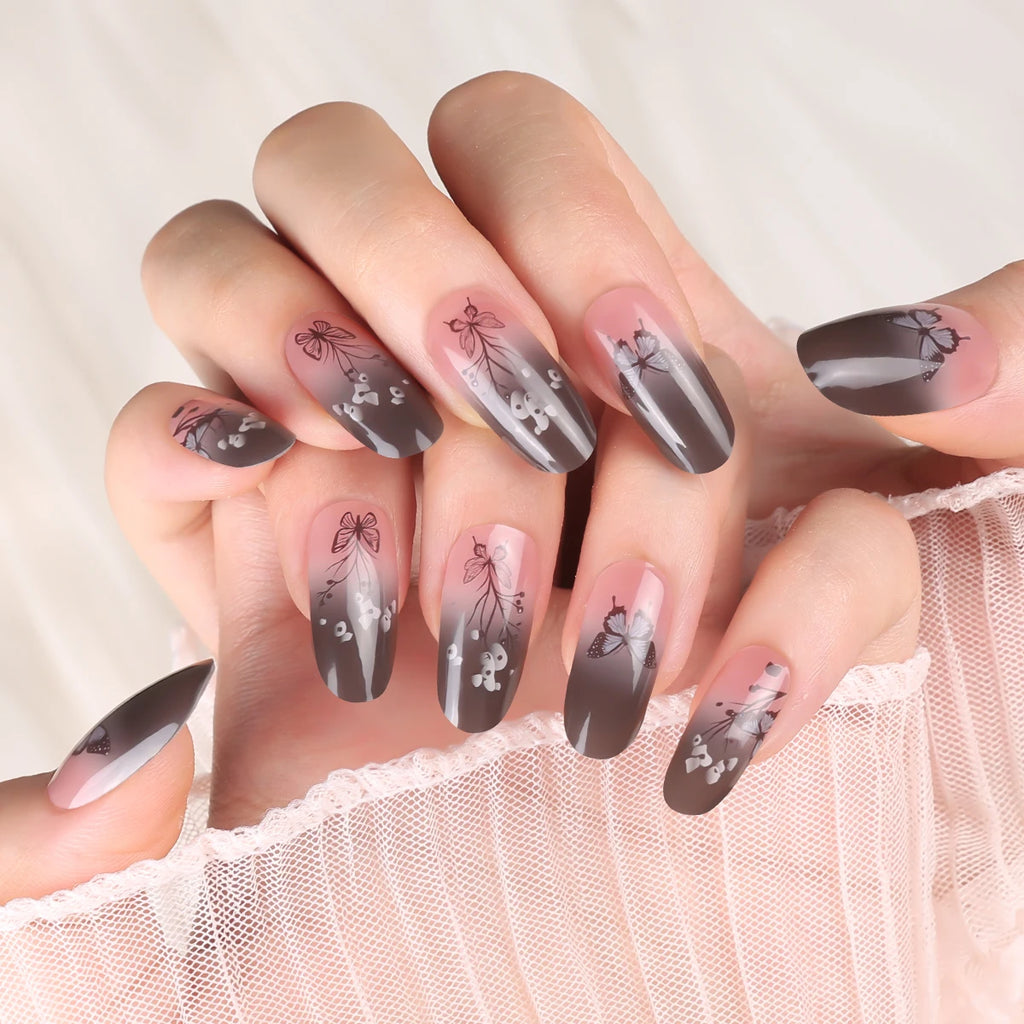 Snowflake Christmas Semi-Cured Gel Nail Stickers