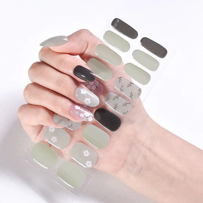 Semi-Cured Gel Nail Stickers Simple