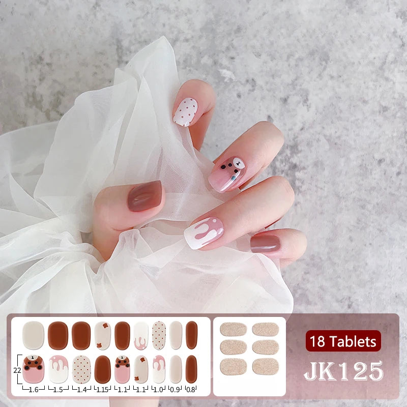 24Tips/Sheet Multicolor UV Semi-Cured Gel Nail Patch