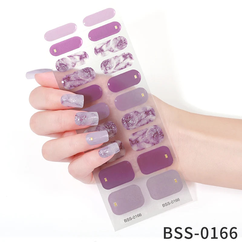Semi-Cured Gel Nail Stickers Simple