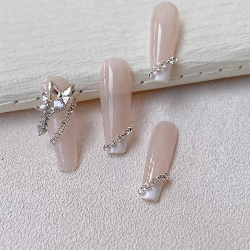 100/50cm Long Luxury Crystal Chain Nail