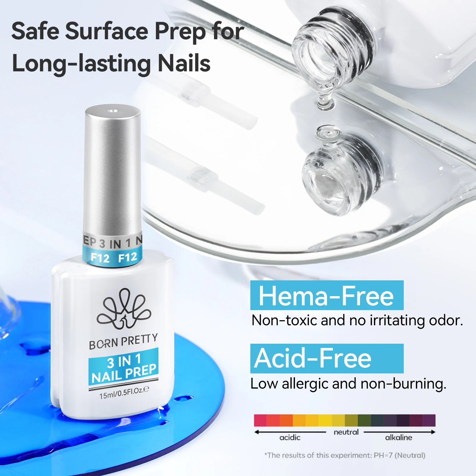 3 In 1 Nail Prep Dehydrate Acid Free Nail
