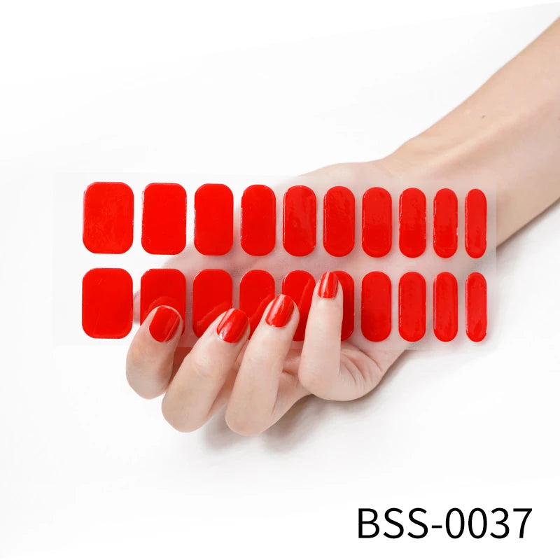 Semi-Cured Gel Nail Stickers Simple