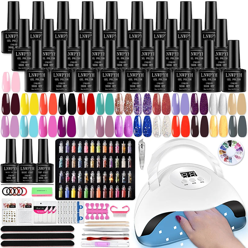 Gel Nail Polish Kit With LED Nail stove Nail