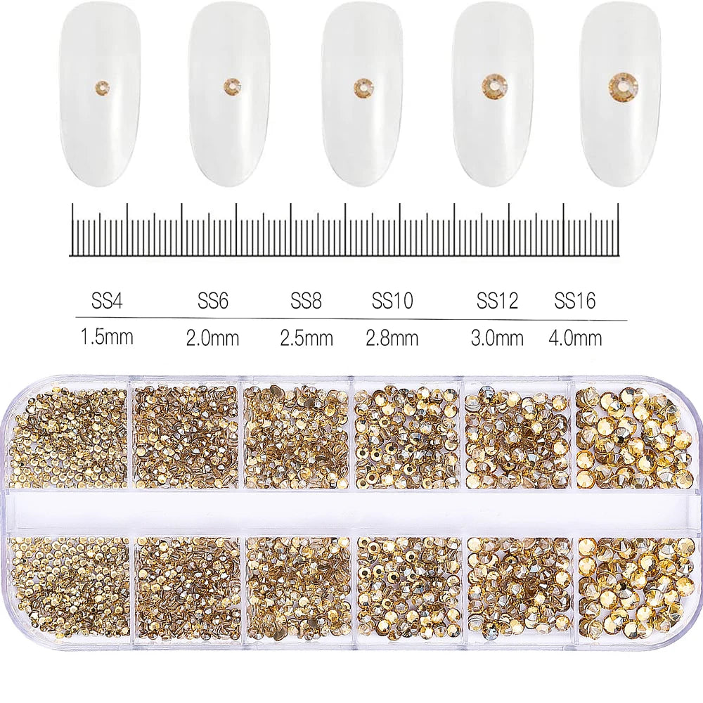 100/50cm Long Luxury Crystal Chain Nail