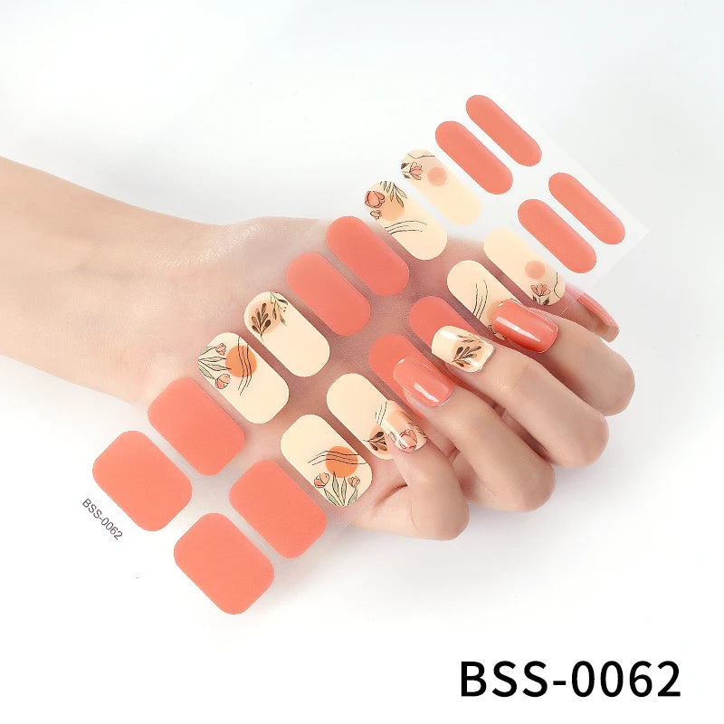 Semi-Cured Gel Nail Stickers Simple