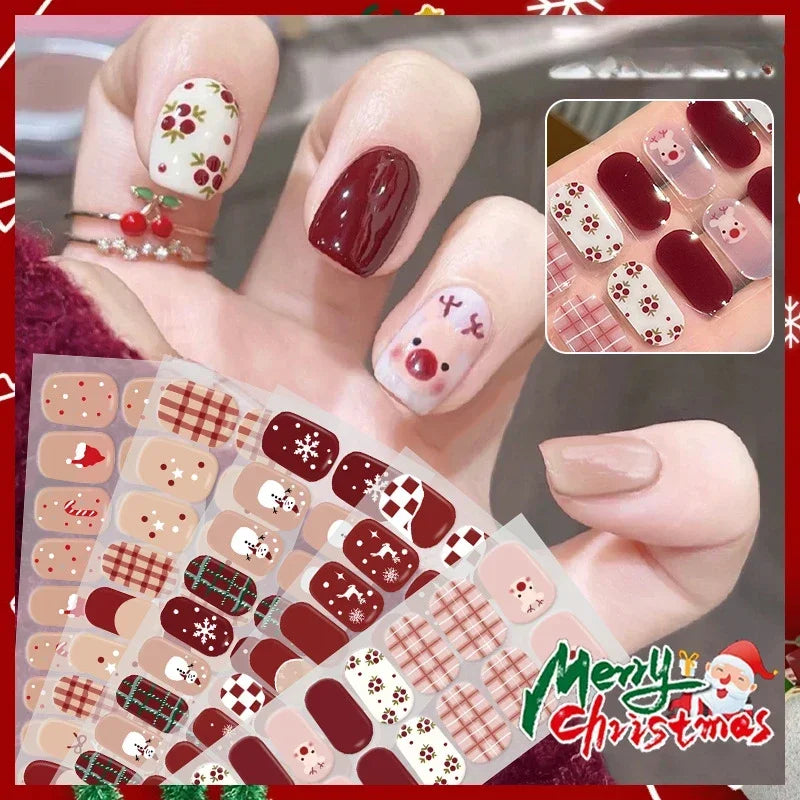 20 Tips Christmas Series UV Semi-cured Gel Nail Sticker