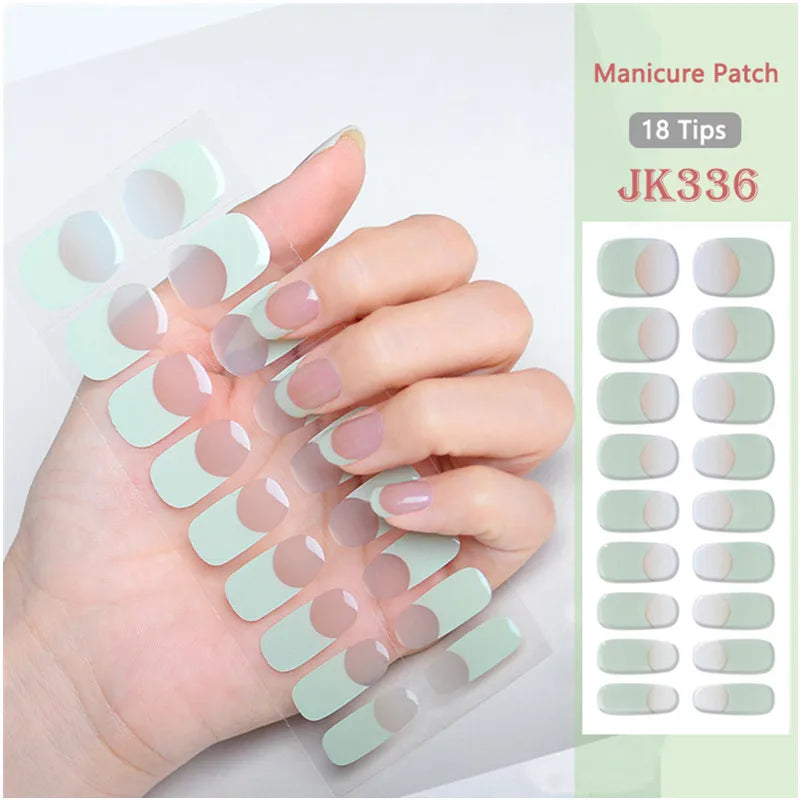 24Tips/Sheet Multicolor UV Semi-Cured Gel Nail Patch