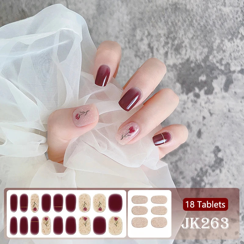 24Tips/Sheet Multicolor UV Semi-Cured Gel Nail Patch