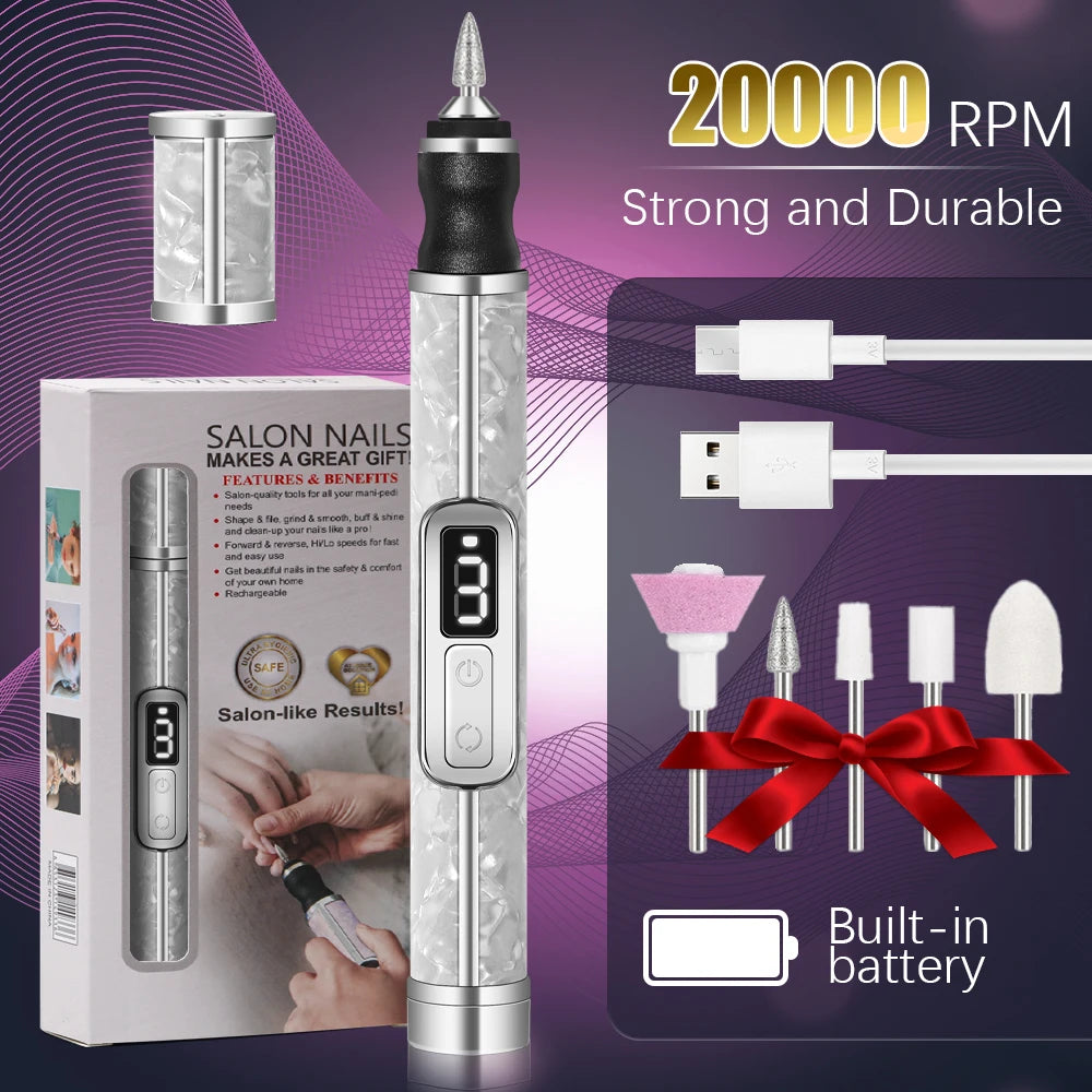 Electric Nail Drill Set Portable