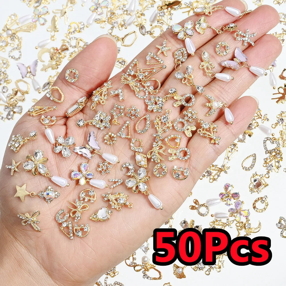 50Pcs 3D Mixed Random Luxury Nail