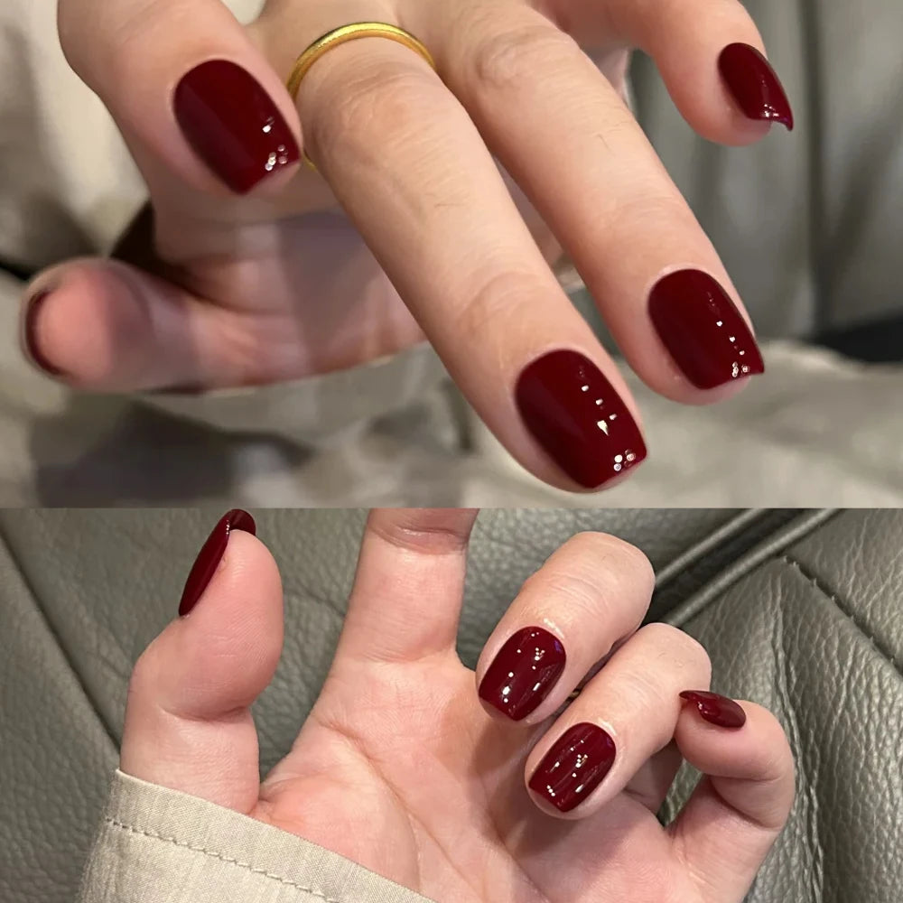 Red Semi Cured Gel Nail Stickers