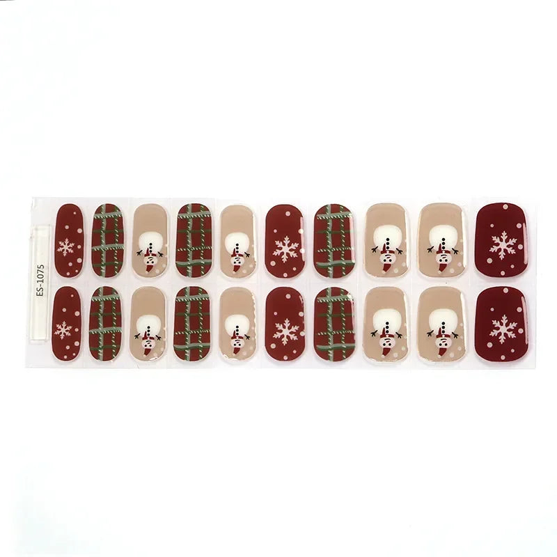 20 Tips Christmas Series UV Semi-cured Gel Nail Sticker