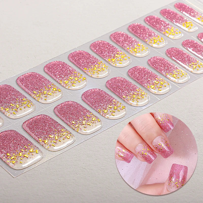 Glitter Cat Eyes UV-Free Gel Nail Sticker