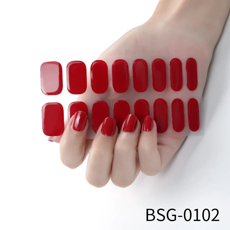 Semi-Cured Gel Nail Stickers Simple
