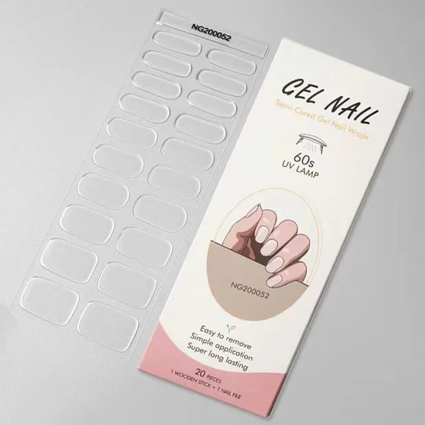 Semi-Cured Gel Nail Stickers Simple